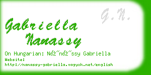 gabriella nanassy business card